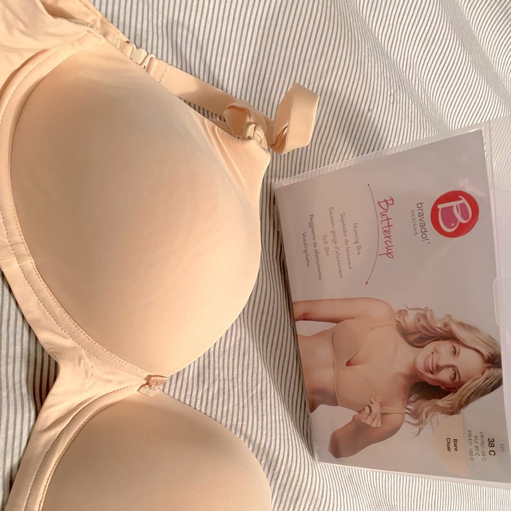 Bravado Nursing Bra 38C in Nude. Buttery soft material!